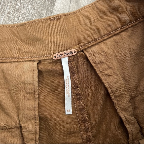 Free People Brown Tan Billie Chino Shorts - Picture 3 of 14